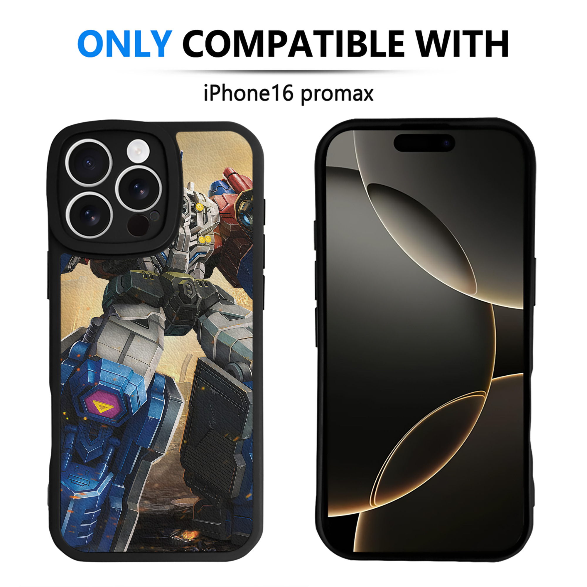 （画像用） Transformers トランスフォーマー 【iPhone 16シリーズ対応】シリコンスマホケース（レザー調） 材質：シリコン